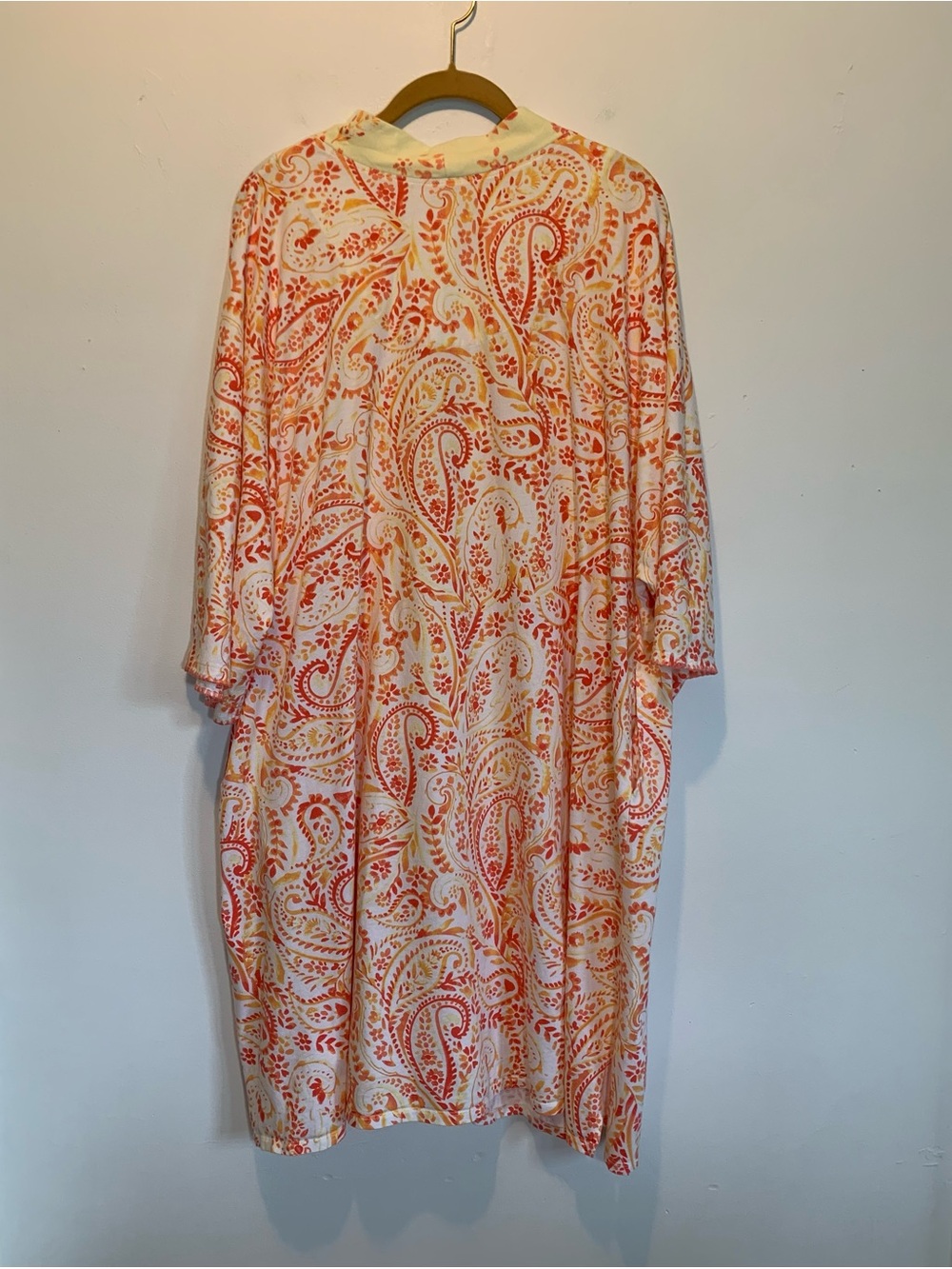 Carole Hochman Cotton Paisley Summer Lounge Robe 1x - Picture 5 of 9